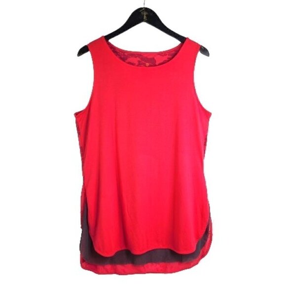 Tangerine Sleeveless Lace Back Tunic Dress Top - Picture 1 of 8